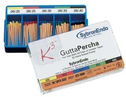 Punti di Gutta Percha naturali Kerr ISO standardizzati #60, confezione da 120 punti.