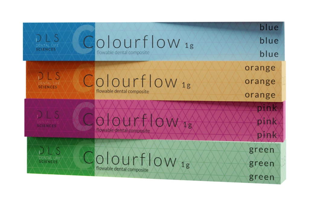 Composite Colourflow en 9 colores frescos, paquete de 1g en jeringa - Azul