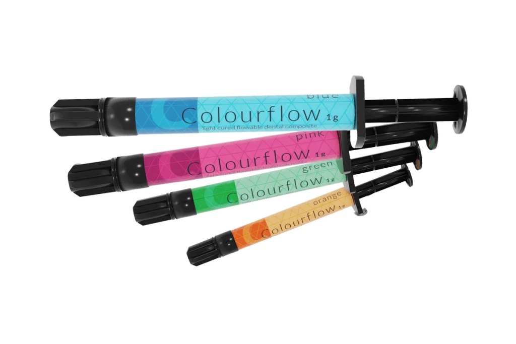 Composite Colourflow en 9 colores frescos, paquete de 1g en jeringa - Verde