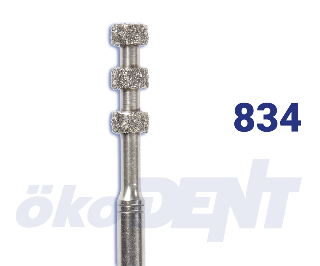 Std-Diamant Medium Burs - Depth Marker, HP Shank, L=0.3mm, D=1.6mm, 5-Pack