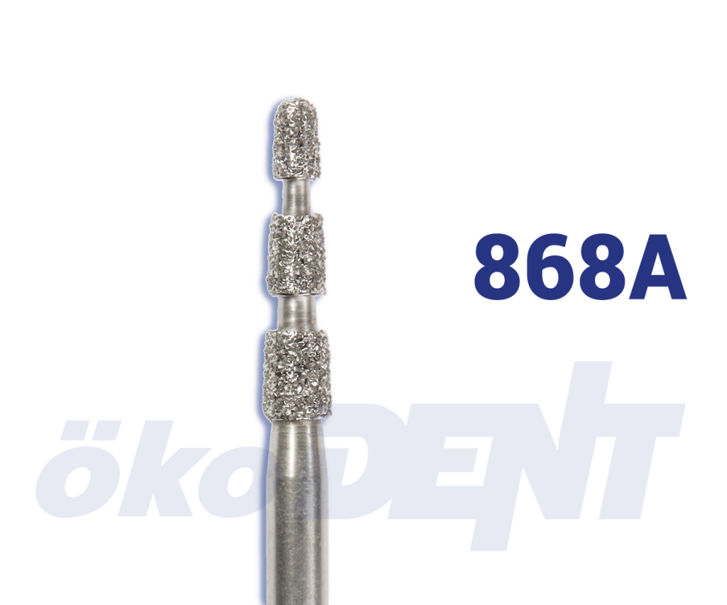 Std-Diamant Medium Burs - Depth Marker, RA Shank, L=0.4mm, D=2.1mm, 5-Pack