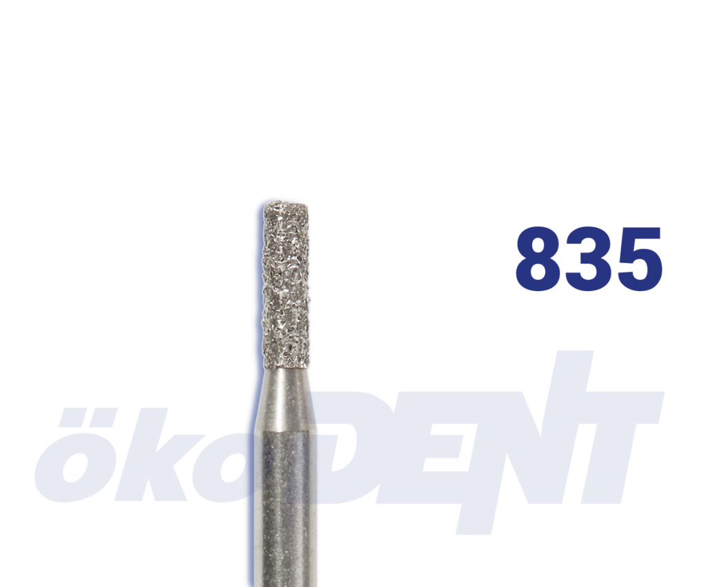 Std-Diamant Coarse Burs - Cylinder, RA Shank, L=3mm, D=0.8mm, 10-Pack