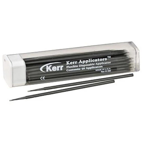 Aplicadores OptiBond Kerr, 200/Paquete. Desechables, flexibles, negros.
