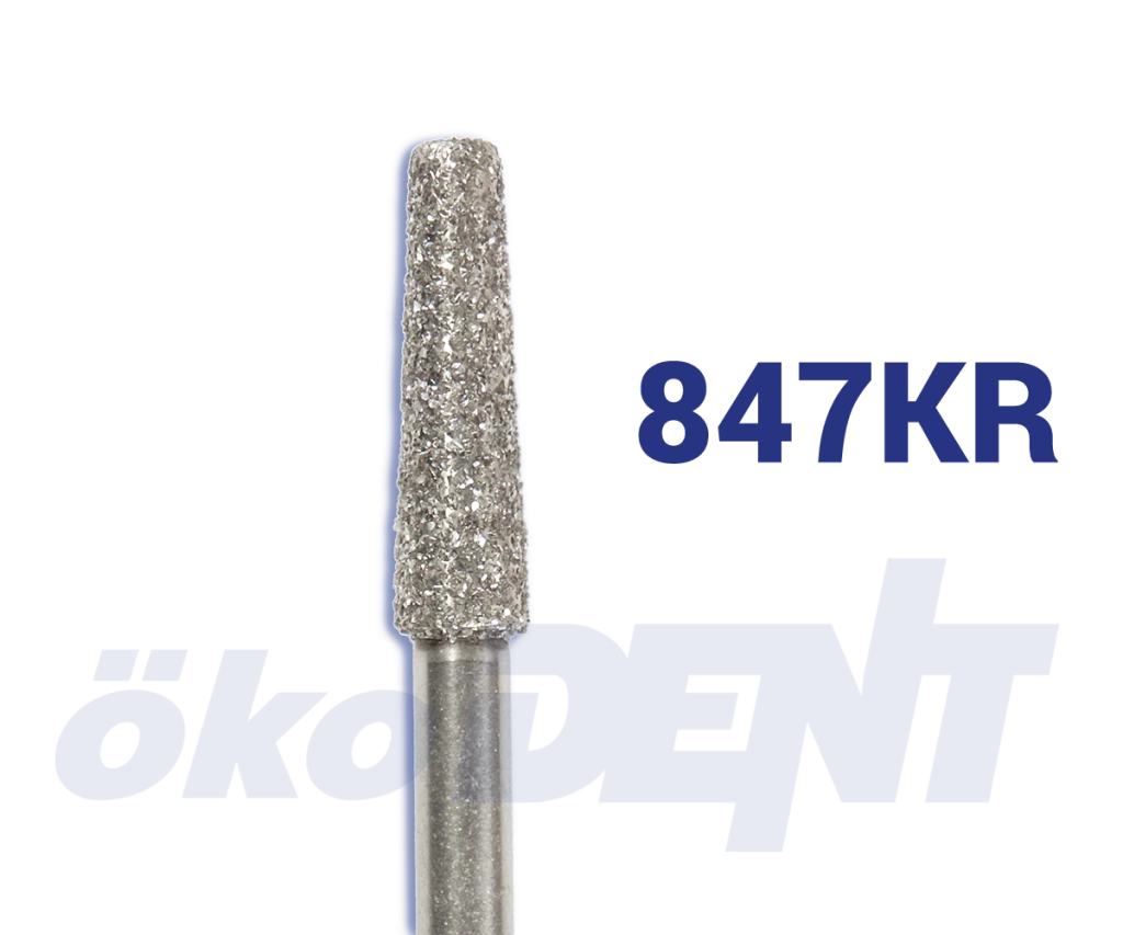 Std-Diamant Medium Burs - Cone Cylinder, RA Shank, L=8mm, D=2.3mm, 10-Pack