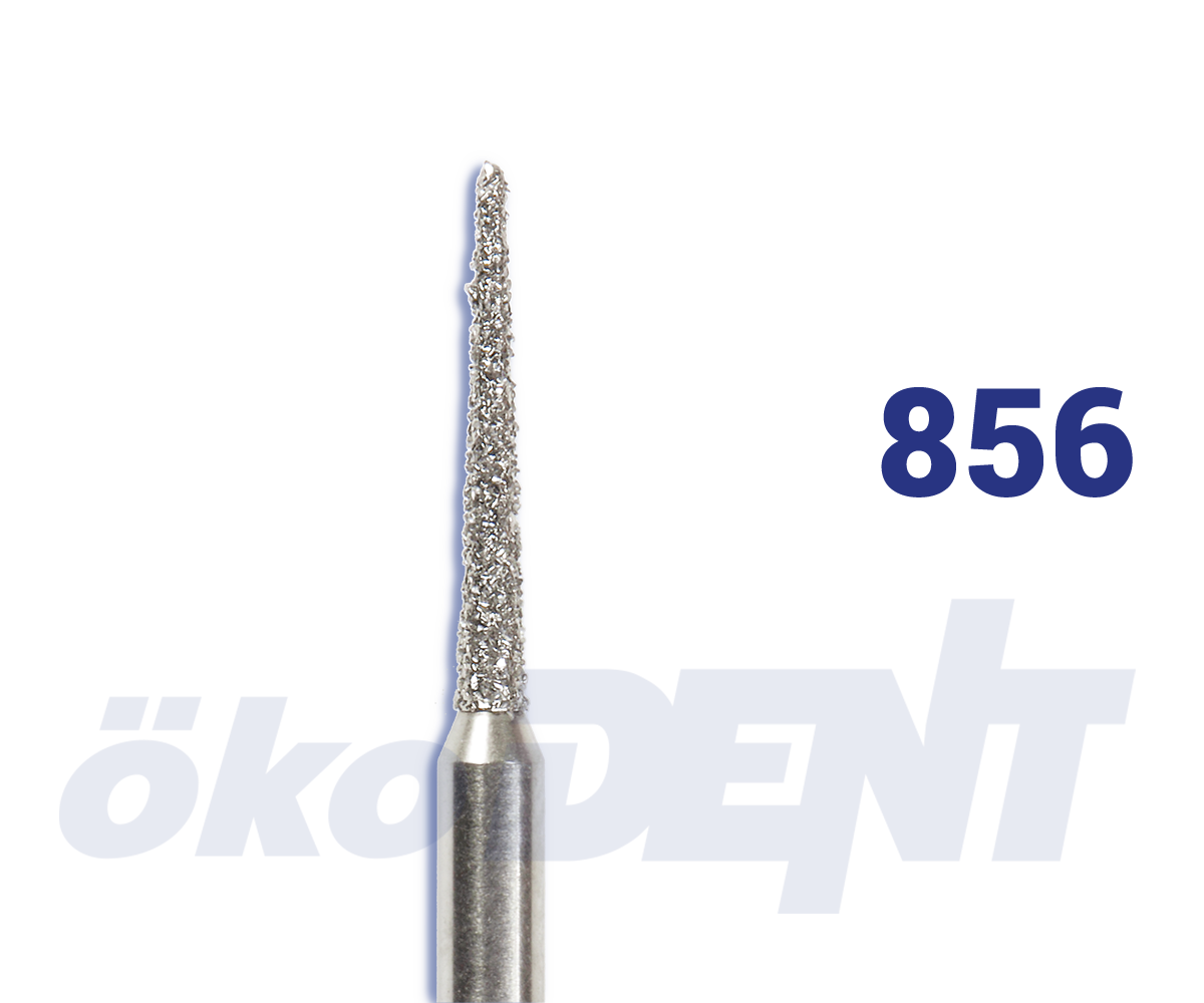 885H-012-FG Pointed Tip Cylinder Diamond Bur, 1.2mm , Super Coarse, FG
