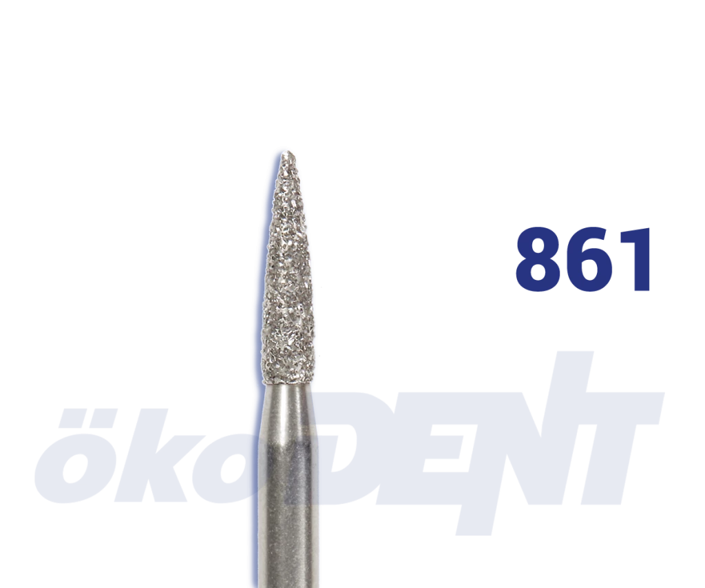 Std-Diamant Fine Burs - Bullet, HP Shank, L=6mm, D=1.4mm, 5-Pack