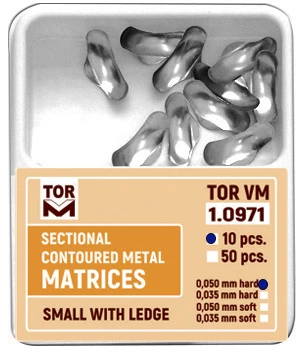 Matrices contorneadas seccionales. Pequeñas con repisa 1.0971 (10 pcs.)