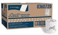 Papel higiénico estándar de 2 capas Surpass Scott, blanco, rollos de 500 hojas, caja.