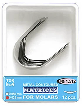 Metal Contoured Matrices for Molars 1.512 (12 pcs.)