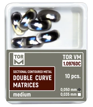 Matrices metálicas contorneadas seccionales de doble curva 1.0976DC (10 pcs.)