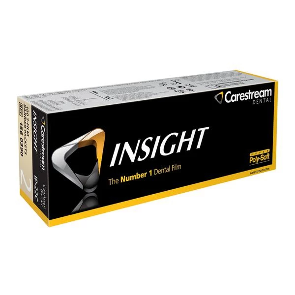 Insight IP-21C Größe 2 - F-Speed, periapikal 2-Film Super Poly-Soft mit ClinAsept 100/Box.