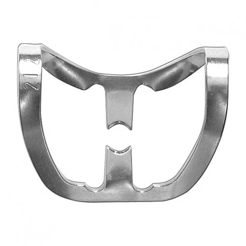 Pinza nº 212. Pinza "mariposa" con efecto de retracción mecánica de encías, para la restauración de áreas cervicales de las superficies faciales de los dientes. 1 unidad.