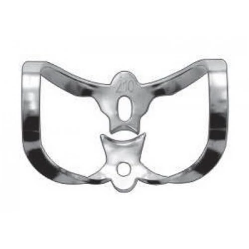 Abrazadera Nº 210. Abrazadera "mariposa" con efecto de retracción mecánica de encías para la restauración de áreas cervicales de las superficies faciales de los dientes, 1 unidad.