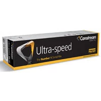 Película radiográfica periapical dental de ultra velocidad DF-57C #2 en un paquete de 2 películas Super Poly-Soft.