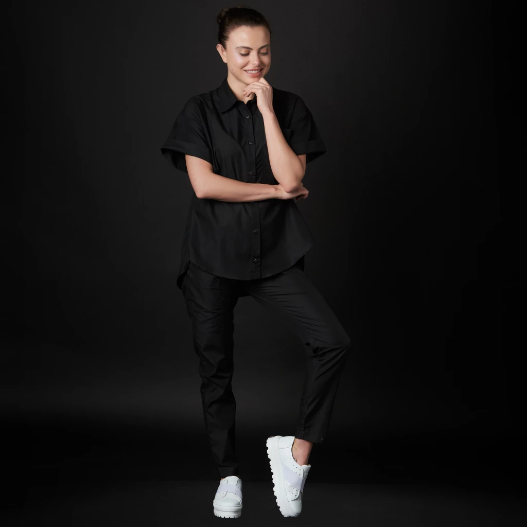 Скраб-топ Delaunay для женщин Tink (Цвет: черный/Размер: XS)