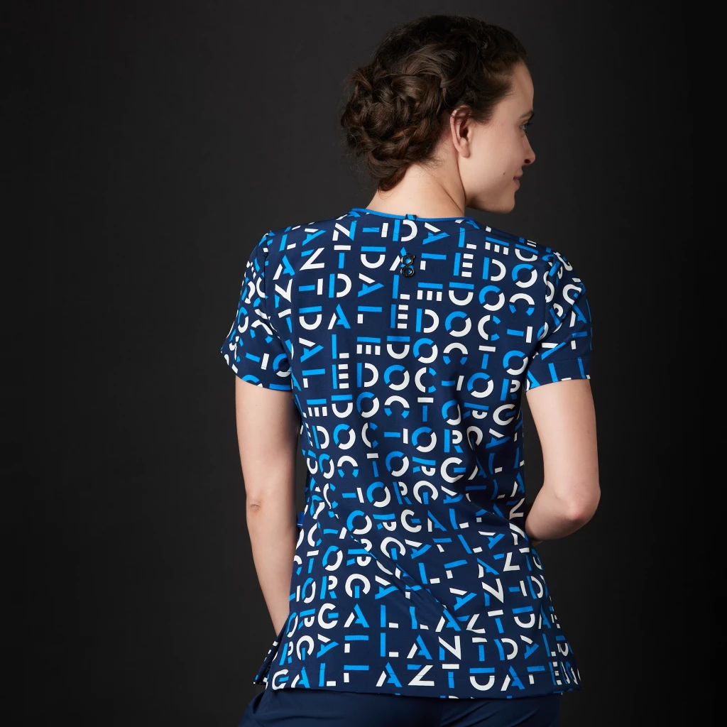 Blusa de enfermera Klee para mujer Bimba Myth (Color: azul marino/Tamaño: XS)