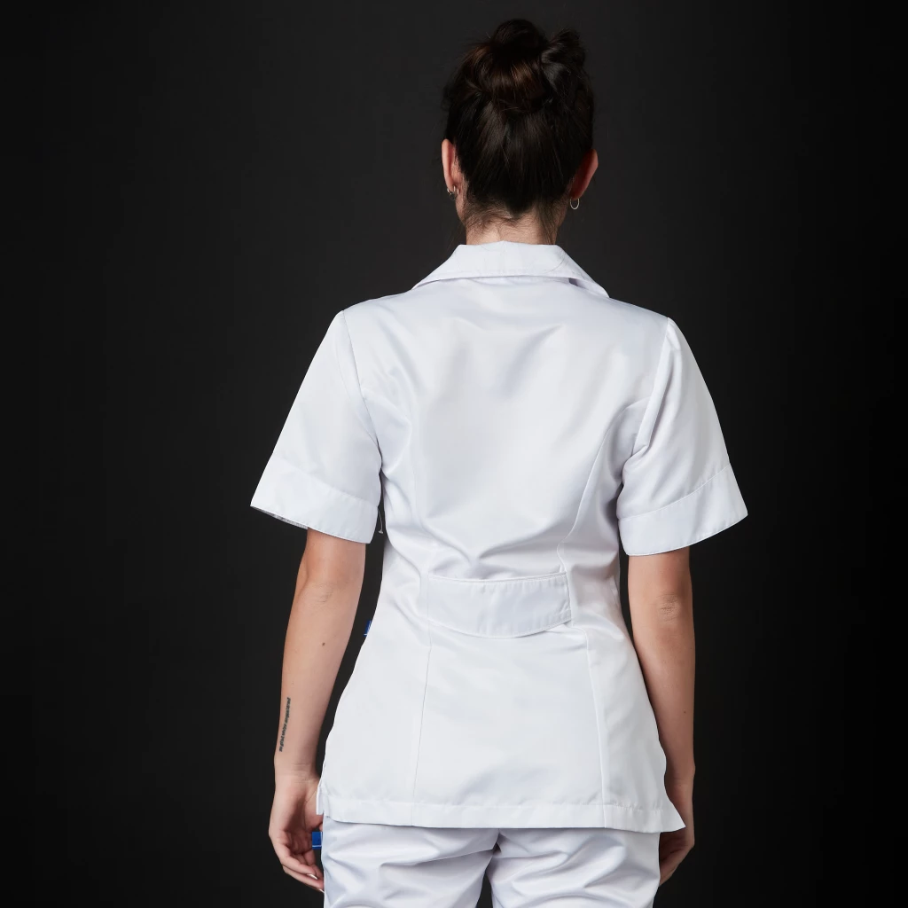 Blusa de cirugía Princesa Win Antibacteriana (Color: Blanco/Tamaño: XL)