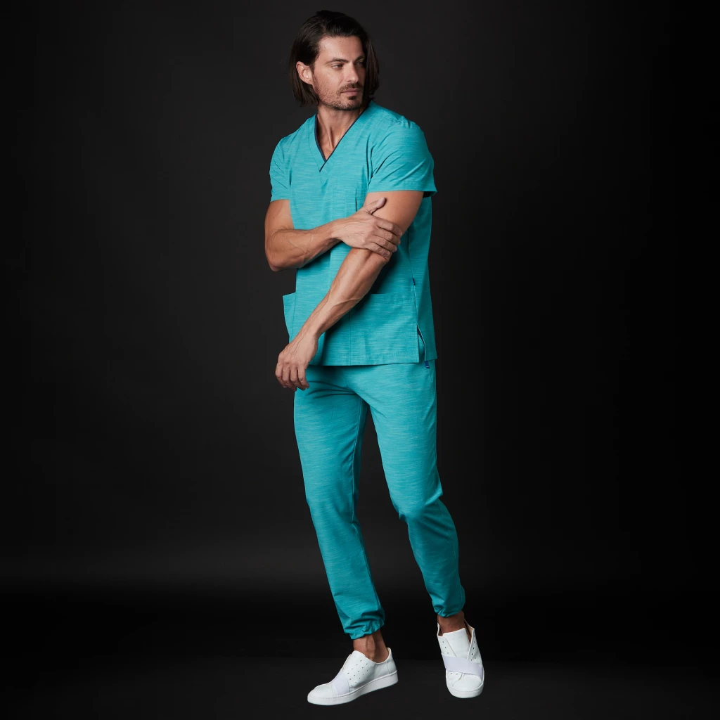 Conjunto de Scrubs Baltic para Hombre Montpellier (Color: Aqua/Tamaño: L)