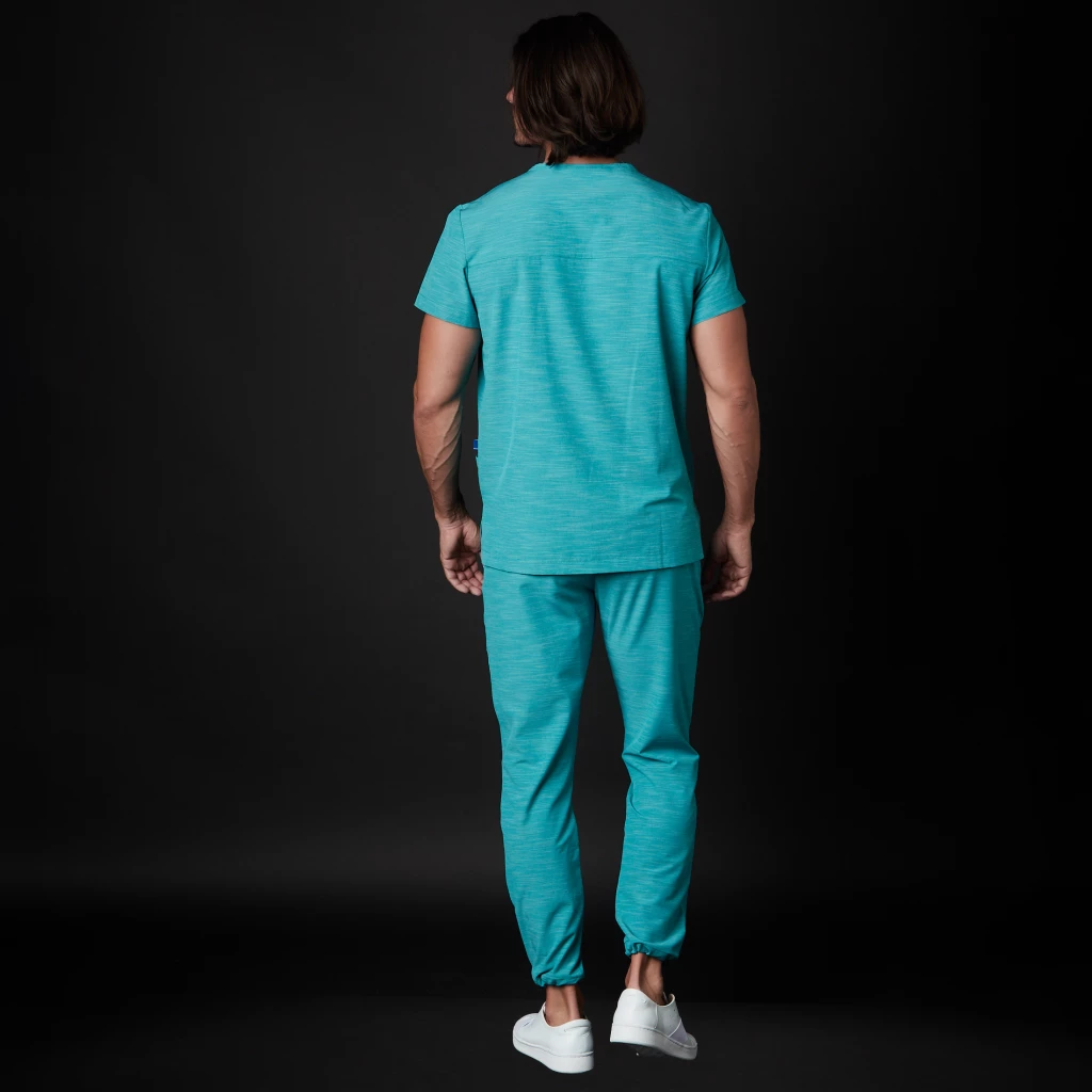 Conjunto de Scrubs Baltic para Hombre Montpellier (Color: Aqua/Tamaño: L)