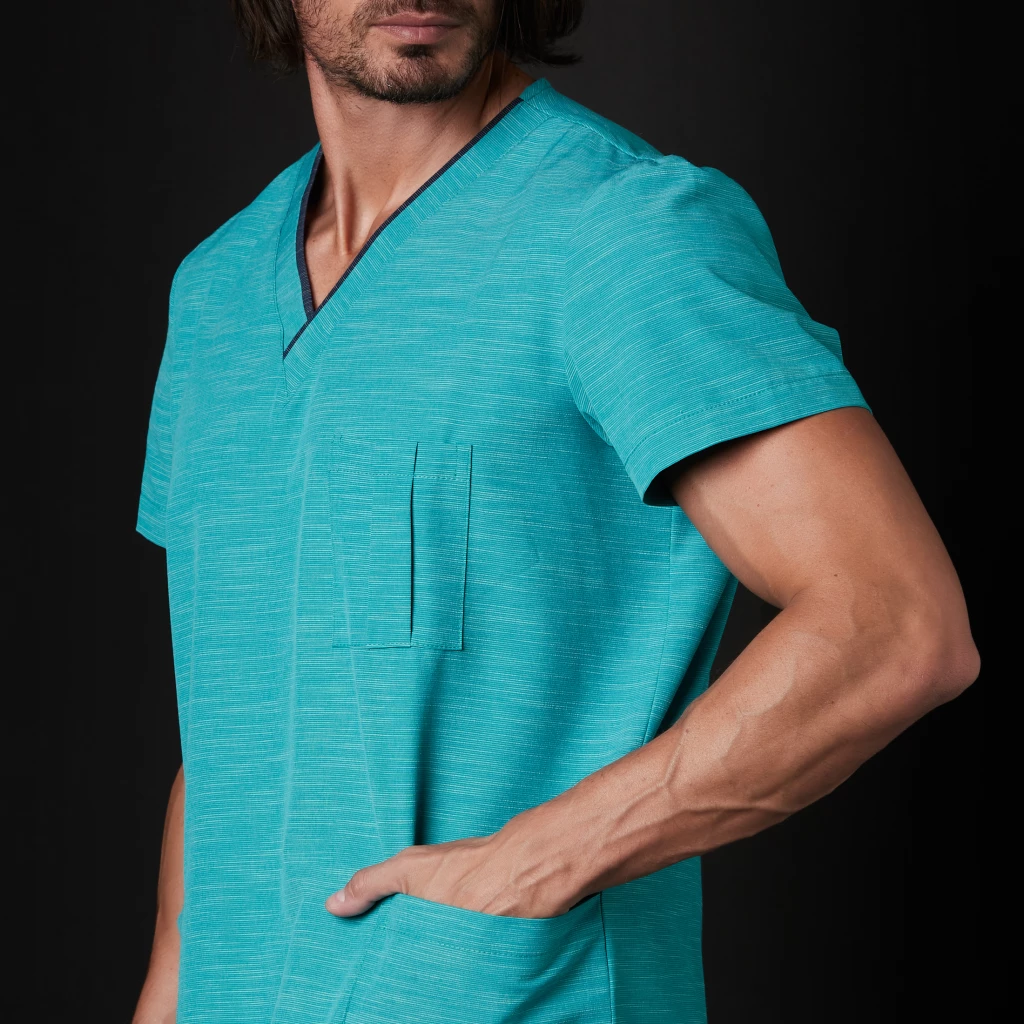 Conjunto de Scrubs Baltic para Hombre Montpellier (Color: Aqua/Tamaño: L)