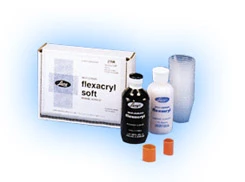 Flexacryl Soft - Rosa Fibroso, Acrilico di Reline, Pacchetto Professionale: 100 G.