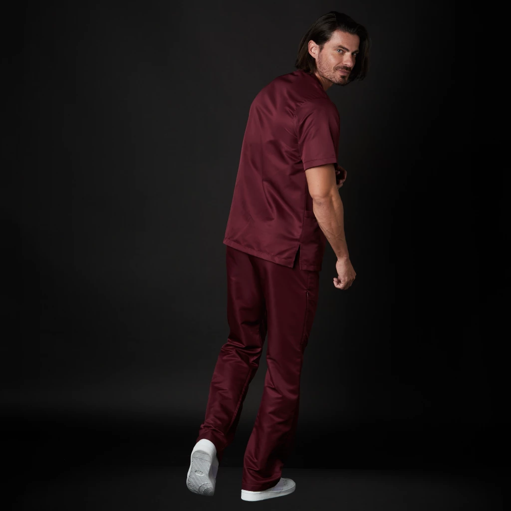 Scrub-Set Dr. House Herren Win Antibakteriell (Farbe: Weinrot/Größe: L)