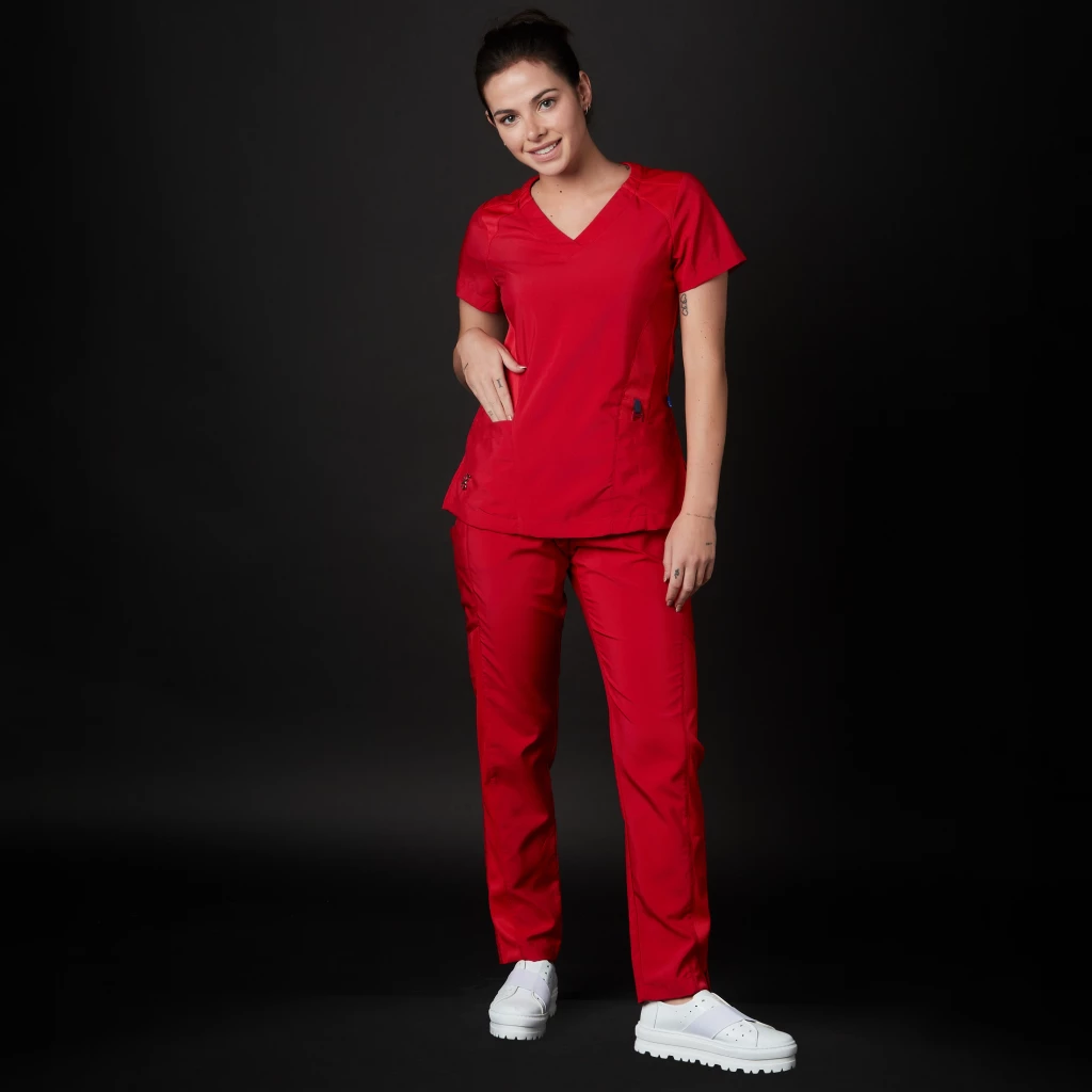 Conjunto de Scrubs Miro Mujeres Blow (Color: Rojo/Tamaño: XS)
