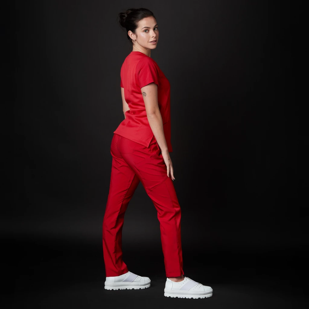 Conjunto de Scrubs Miro Mujeres Blow (Color: Rojo/Tamaño: XS)