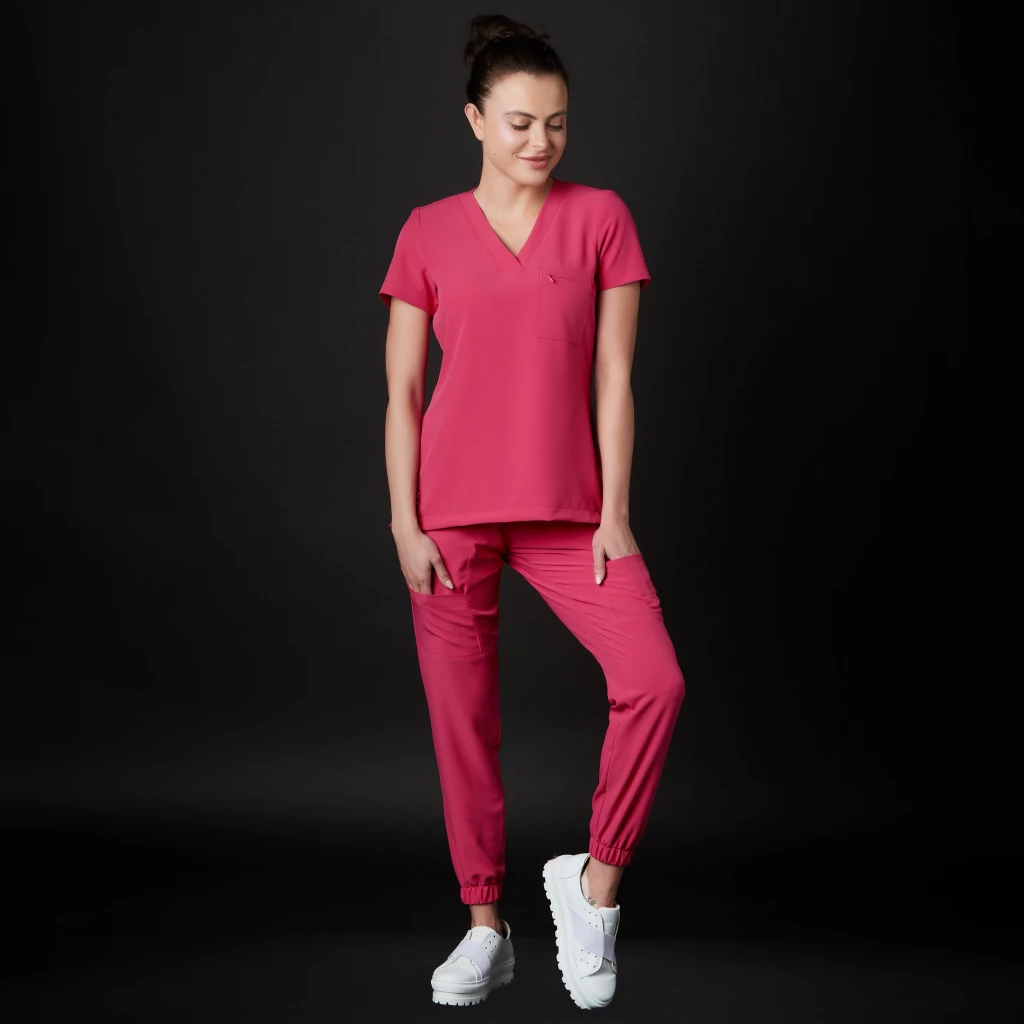 Scrub-Set Urs Frauen Diamant (Farbe: Fuchsia/Größe: L)