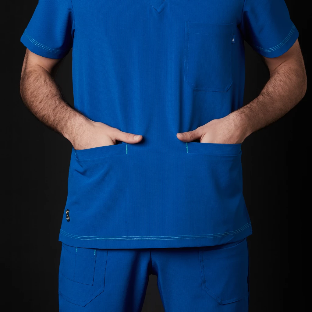 Scrub Set Yale Men Square Antibacterial (Color: Light Blue/Size: L) Scrub Set Yale Men Square Antibacterial (Color: Light Blue/Size: L)