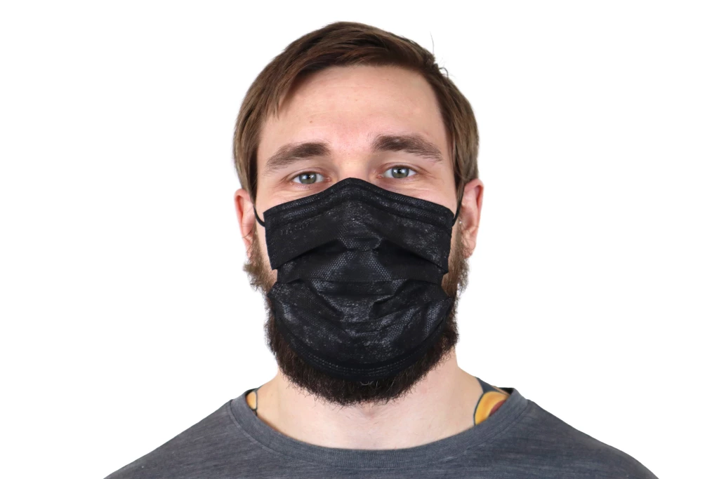Medistock face mask, pack of 50 pcs. Black.