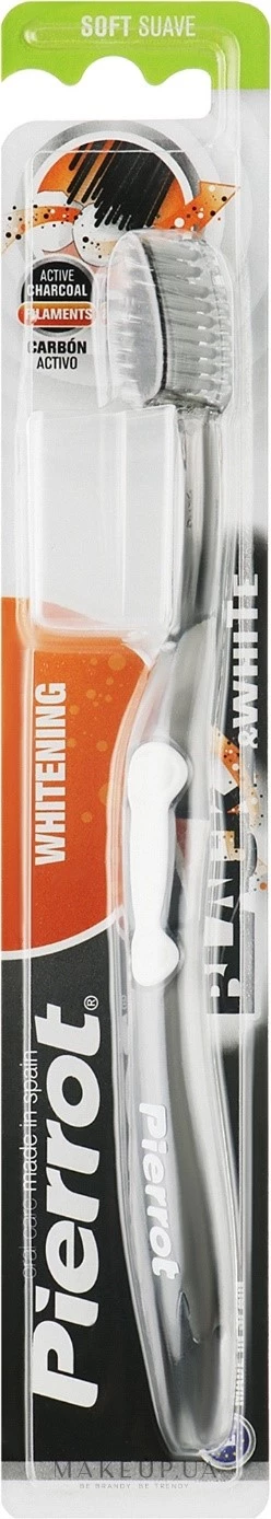 Pierrot Black & White Active Charcoal Toothbrush