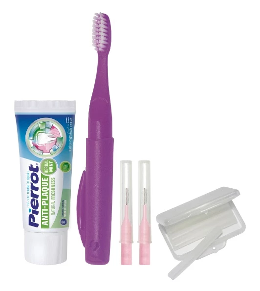 Pierrot Orthodontic Kit (TRAVEL ORTHO toothbrush, toothpaste, wax, 2 interdental brushes)