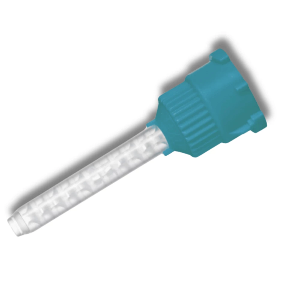 MIXPAC™ T-Mixer cánulas de mezcla desechables | 1:1, azul turquesa, ⌀ 6,5 mm | 50 piezas