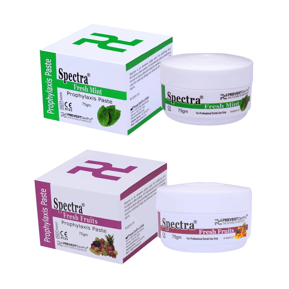 Pasta de profilaxis Spectra, pasta de pulido de menta o mezcla de frutas | 75 g - Mezcla de frutas / media