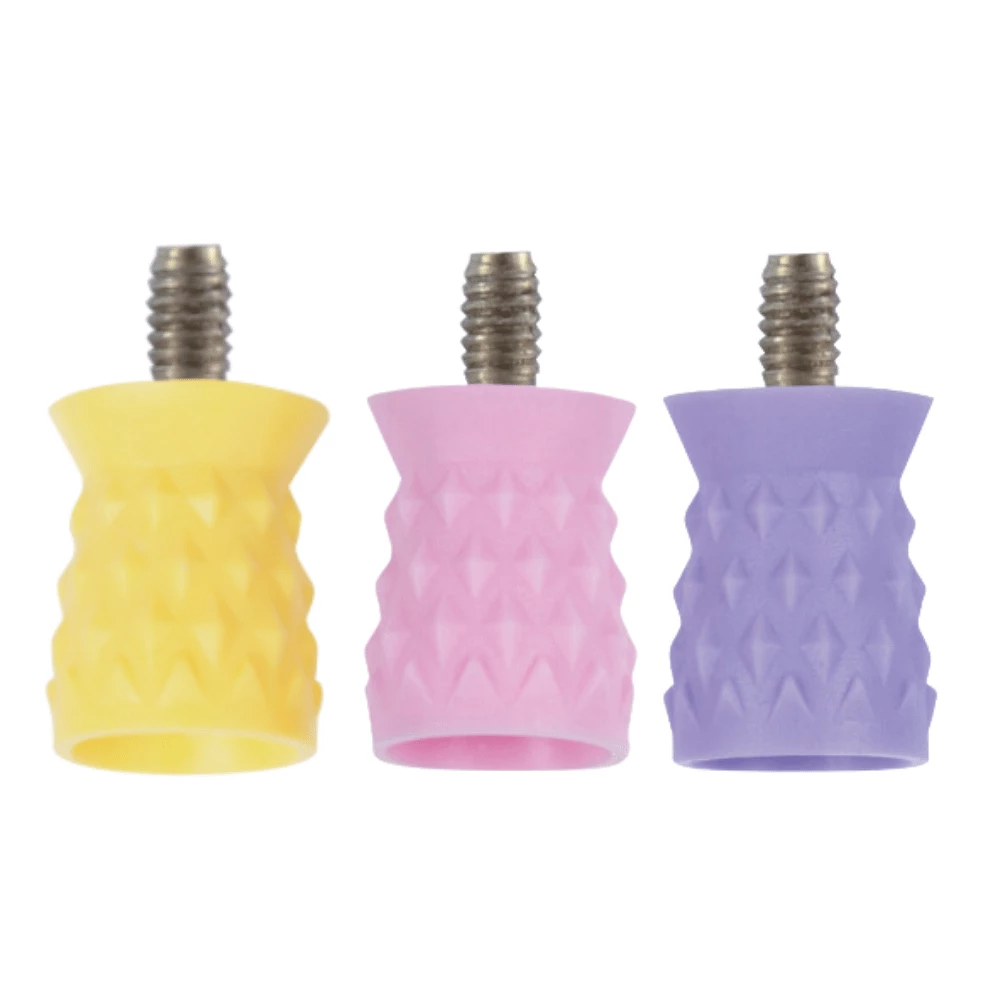 Polishing cups | Screw-in | Silicone | Ribbed, turbine blade | 100 pieces - extra soft