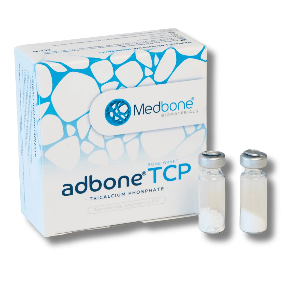 adbone® TCP bone substitute material dentistry granulate 0.1-2.0 mm | Beta-Tricalcium - 1 x 1.0 g / 0.5 - 1.0 mm