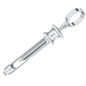 Jeringa aspirante Miltex Astra tipo 1.8 cc. Fabricada con acero inoxidable de alta calidad.