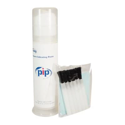 Botella de bomba PIP Mizzy de 4 oz. Pasta de indicador de presión de silicona blanca, se adhiere.