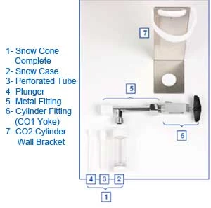 Odontotest thermal pulp tester uses dry ice to test tooth response with metal
