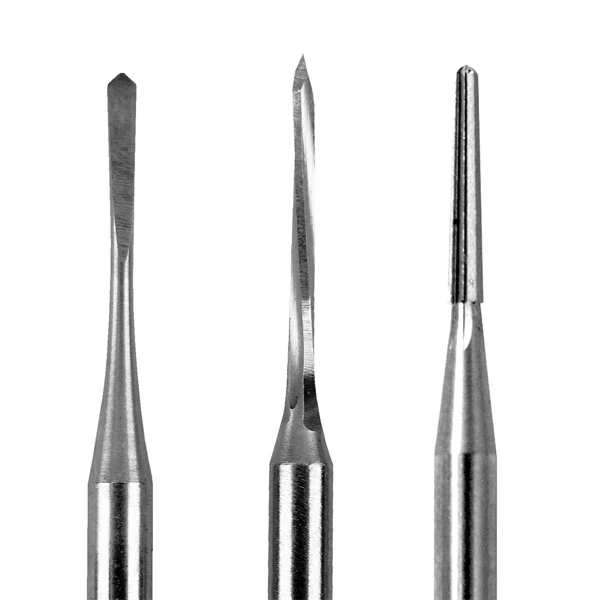 Juego de brocas C.I. Kit Mediano, incluye una (1) de cada una de las brocas ʼAʼ, ʼBʼ y ʼCʼ.