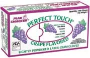 Perfect Touch Latex glove: Non-Sterile, Lightly Powdered, Smooth, Grape