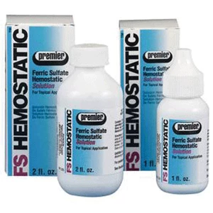 FS Hemostático 15,5% Sulfato de Hierro, líquido hemostático sin epinefrina.