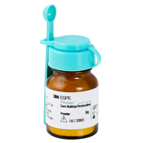 Vitremer C3 Polvo - Restaurador de Ionómero de Vidrio/Construcción de Núcleo, Triple-Curado, 9 G.