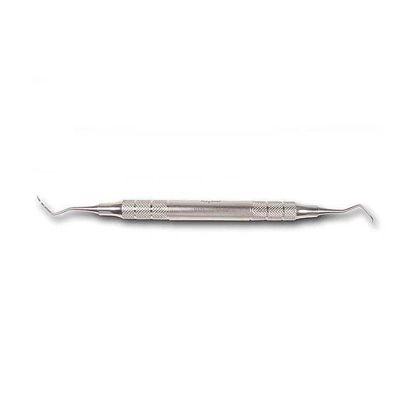 Roydent Universal U-135 double end Scurette, has the angle of a curette