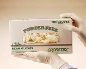 Friction Grip Latex Gloves: MEDIUM Powder-Free, Textured, Non-Sterile 100/Bx