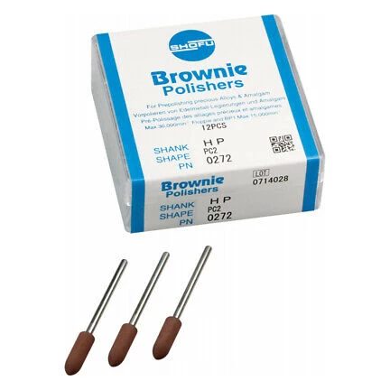 Brownie (Vorpolitur) HP PC2 Punkt, 12/Stk. Für Edel- und Halb-Edelmetalle.