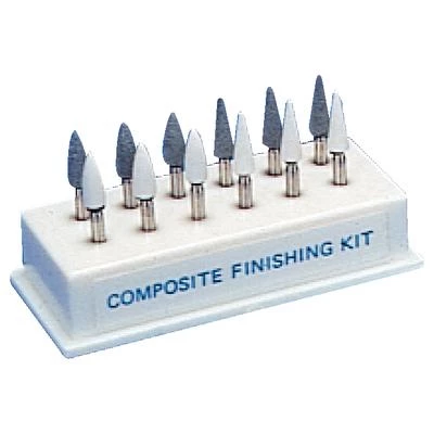 Shofu Dental Composite Finishing Kit - FG Shank. 12 Stones/Pk: 6 Dura-Green