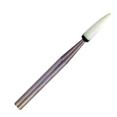 Dura-White FL2 flame FG (friction grip), 12/pk, aluminum oxide finishing stones
