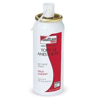 Topex Topical Anesthetic Metered Spray. Wild Cherry flavor, Benzocaine 20%